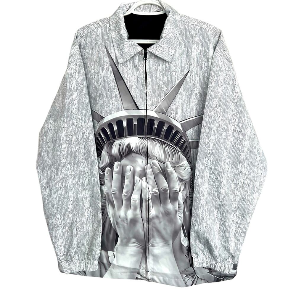 NEW Statue of No Liberty Windbreaker Jacket SIZE XXL STREETWEAR